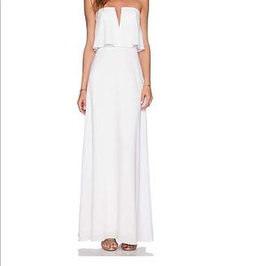 White Strapless Maxi